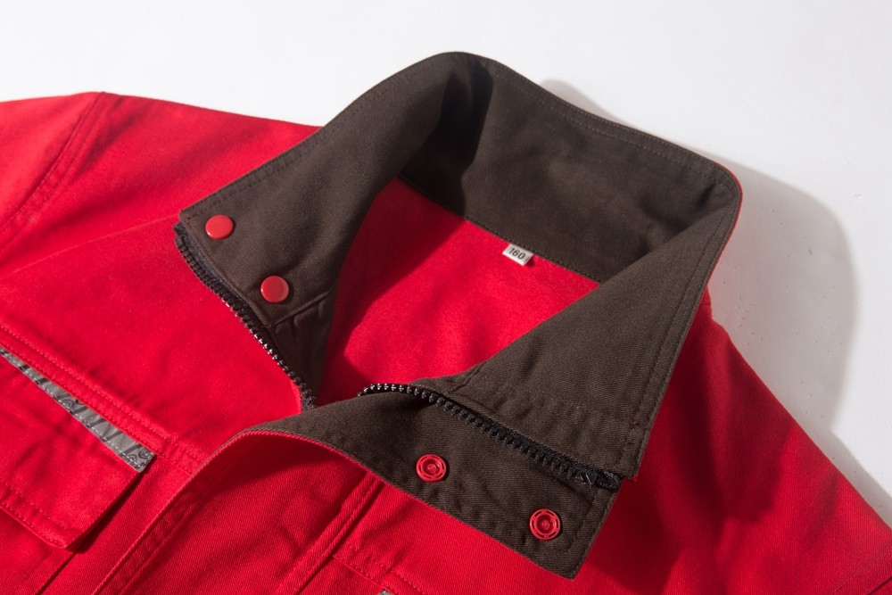全棉春秋工作服領(lǐng)口細節(jié)展示