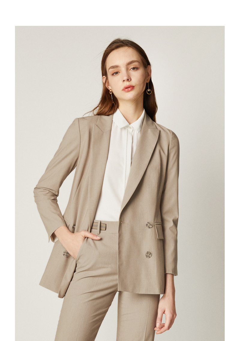 純色女士商務西裝定制